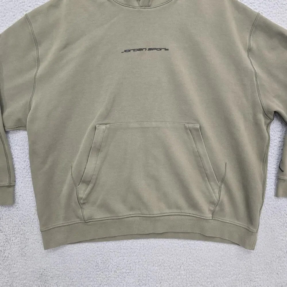 Air Jordan Sport Fleece Dri-FIT Hoodie Pullover Olive Mens Size 2XL HF0280-222